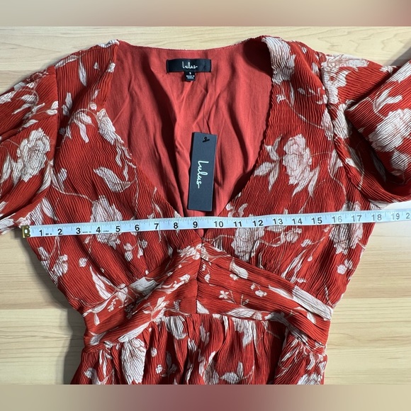 Lulu's Scarlet Floral Mini Dress - Picture 7 of 11
